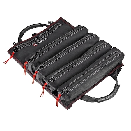 Powerbuilt Tool Bag, Tool Roll Organizer, 1200 Denier Polyester 240253